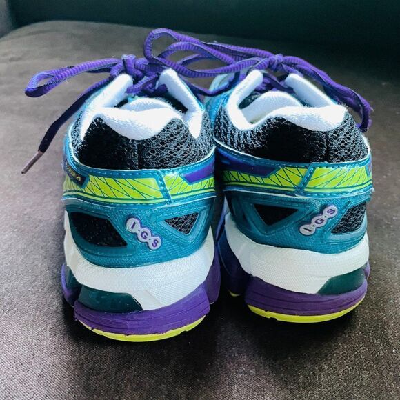 NEW ASICS GEL KAYANO 20 Black Blue Purple Lime 9 US Medium Width - Picture 3 of 14